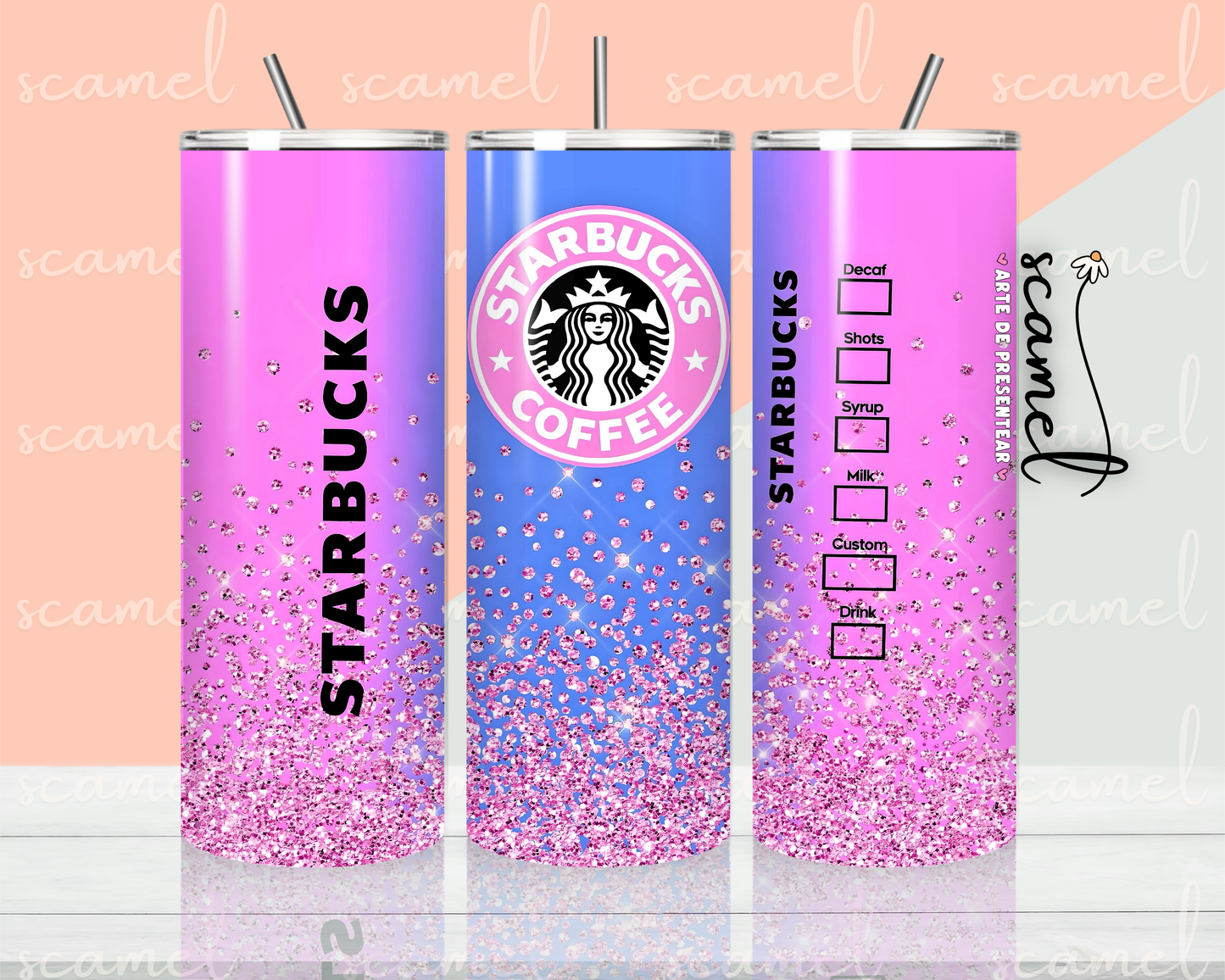 Starbucks Pink and Blue Shine